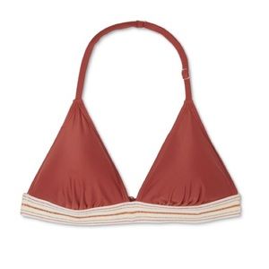 Xhilaration Women’s Metallic Sport Elastic Triangle Bikini Top